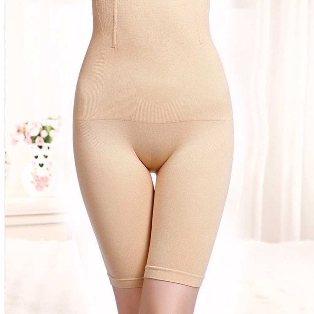 Beige  Long line shaper Plus size high wast shaping Pantie --26" to 40" waist